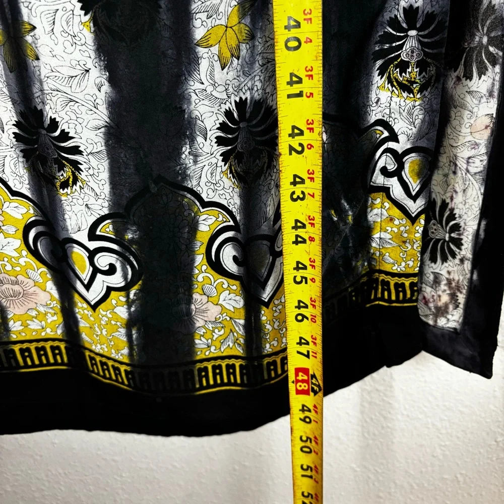 Elegant Gray and Yellow Maxi Dress - Picture 12 of 12